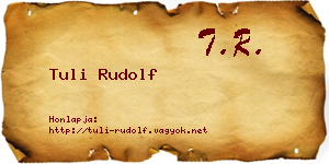 Tuli Rudolf névjegykártya