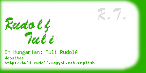 rudolf tuli business card